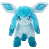 Officiële Pokemon knuffel Glaceon KutaKutaTatta 27cm lang Takara tomy (Small)